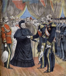 De aankomst van koningin Victoria in Cherbourg in 1897