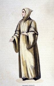 Religieuze Feuillant, Orde van Citeaux, hervormd door Jean de La Barrière. Gravure uit de 19e eeuw