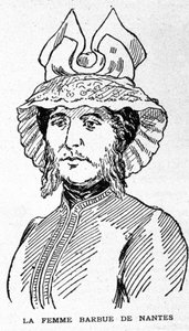Voorstelling van de bebaarde vrouw van Nantes door Unknown artist