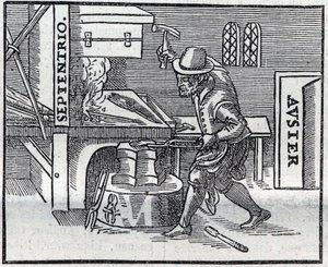 Reproductie van de gravure van het werk uit 1600 "De Magnete, Magneticisque Corporibus, et de Magno Magnete Tellure" (of Magnetisme en Magnetische Lichamen, en Grote Magneet van de Aarde) door William Gilbert door Unknown artist