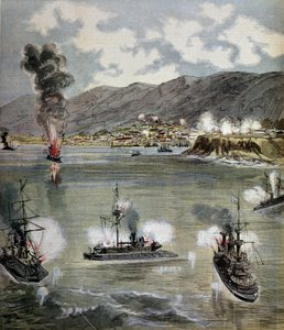 Revolutie in Chili: de aanval op Valparaiso in 1891 door Unknown artist
