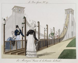 Achtbaan bij de Barrière du Roule, begin 19e eeuw "Le Bon genre", nr. 97