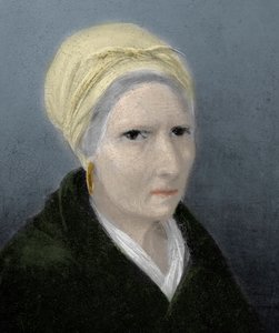 Rosa Raimondi (1776-1852) moeder van Giuseppe Garibaldi - moeder van Giuseppe Garibaldi - tekening naar een anoniem schilderij.