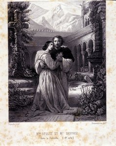 Rosina Stoltz en Gilbert Duprez in Act IV van 