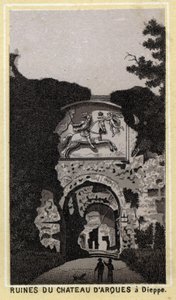 Ruïnes van het Kasteel van Arques in Dieppe (Seine Maritime) door Unknown artist