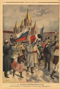Russische vrijwilligers in Sint-Petersburg voor de Franse expeditie naar Madagaskar