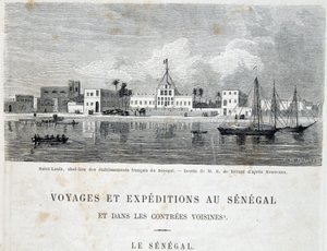 Saint-Louis, hoofdstad van Franse vestigingen in Senegal - in 