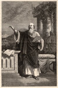 Saint Irenee de Lyon (st Irenaeus van Lugdunum) (130-202) door Unknown artist