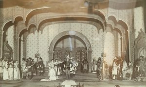 Scène uit het toneelstuk "De Valse Dmitri" van Aleksandr Ostrovski, Maly Theater, Moskou, jaren 1870 door Unknown artist