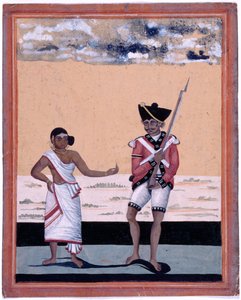 Sepoy van de Madras Native Infantry en zijn vrouw