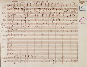 Bladmuziekpagina voor Idomenee, koning van Kreta, opera door Mozart, Lichtenthal versie (1843) door Unknown artist