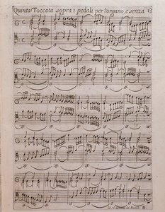 Bladmuziekpagina van Tweede boek van toccate door Girolamo Frescobaldi door Unknown artist