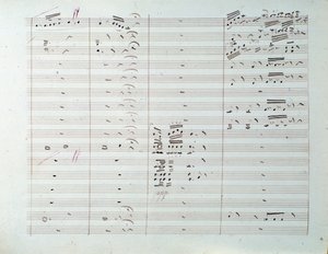 Bladmuziekpagina van de Grote symfonie (op. 8) door Carl August Cannabich door Unknown artist