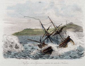 Vergaan van het schip van Jean-Francois Galaup, Graaf van La Perouse door Unknown artist