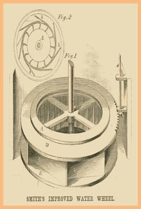 Smiths verbeterde waterrad door Unknown Artist