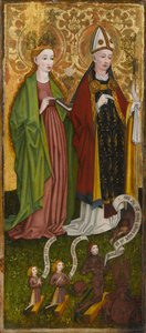 St. Barbara en St. Valentinus met Caspar von Laubenberg en zijn zonen, circa 1450