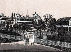 Stockholm, Zweden: uitzicht op Haselbacken door Unknown artist