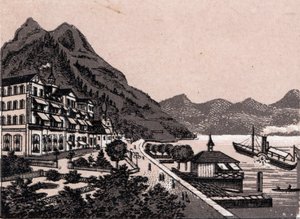 Zwitserland: uitzicht op de stad Gersau