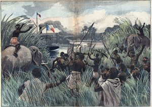 In bezit nemen van het Tsjaadmeer (Afrika) door Unknown artist
