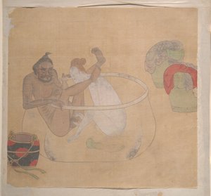 Tartaar met blonde dame door Unknown Artist