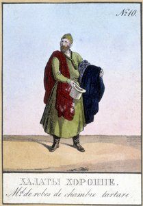 Tataarse kledinghandelaar in Rusland in de 19e eeuw door Unknown artist
