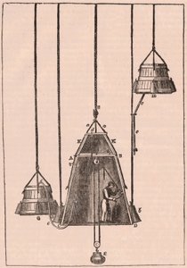 Technische doorsnede van een duikerklok, ca. 1833
