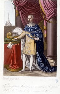 De Oostenrijkse Keizer Francois 1e (1768-1835) in het kostuum van Grootmeester van de Orde van de IJzeren Kroon.