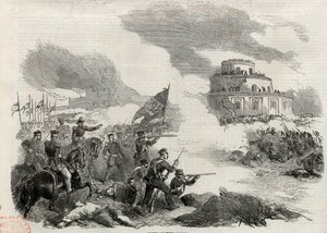 De slag bij Monte Caseros in april 1852 - opstand van Justo José de Urquiza (1801-1870) tegen de Argentijnse dictator Juan Manuel de Rosas (1793-1877)