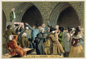 De Club van Jacobijnen (14/05/1790). Chromolithografie 19e eeuw door Unknown artist