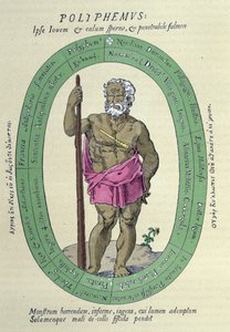 De Cycloop Polyphemus, satire tegen Nicolas Durand de Villegagnon, Franse militair en ontdekkingsreiziger (1510-1571)