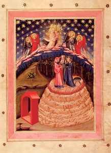 De Goddelijke Komedie van Dante Alighieri: voorstelling van Glorie, uit een 14e-eeuws manuscript