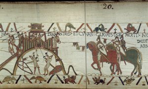 De hertog van Bretagne geeft de sleutels van de stad over aan de hertog van Normandië aan het einde van een speer door Unknown artist