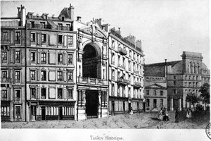 Het Historisch Theater in de 19e eeuw - gravure, Carnavalet door Unknown artist