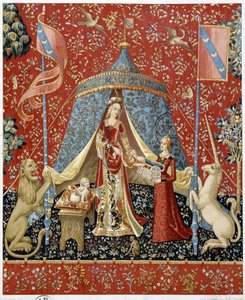 De dame met de eenhoorn. Reproductie van een wandtapijt uit 1500 - facsimile