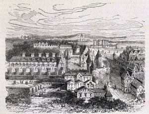 Het Palais des Tournelles, tegenover het Hotel Saint Paul