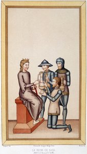 De koningin van Sheba - in "Sumptuaire kunsten, geschiedenis van kostuum en meubilair" door Unknown artist