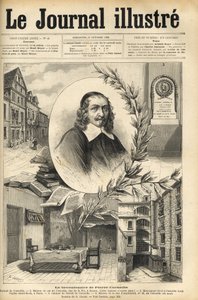 Het tweehonderdjarig bestaan van Pierre Corneille - Le bicentenaire de Pierre Corneille - gravure in Le journal illustré van 1884