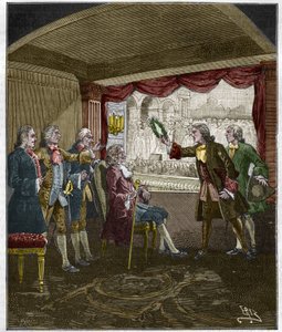 De kroning van Voltaire (Francois-Marie Arouet)