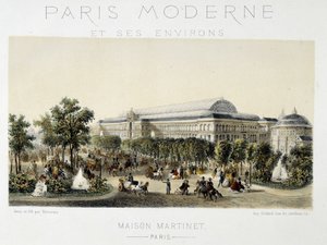 De menigte op de Champs-Elysees door Unknown artist