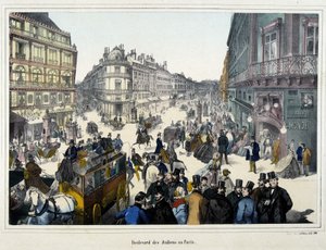 De menigte op de boulevard des Italians