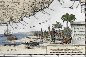 De ontscheping van de Spaanse conquistadores Francisco Pizarro door Unknown artist