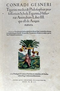 Het frontispice van het derde deel door Historia Animalium door Conrad Gesner (1516 - 1565), Tiguri door Unknown artist
