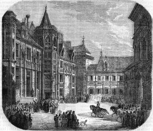 Het huis van Jacques Coeur (ca. 1400-1456), de zilversmid van koning Karel VII. Gravure uit de 19e eeuw. door Unknown artist