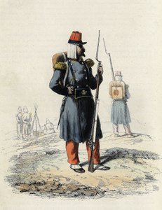 De lichte infanterie van het Franse leger tijdens de expeditie van Algiers in 1830, in 