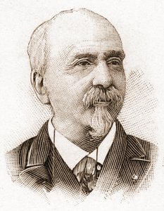De leden van de Académie Française in 1895: portret van Victor Cherbuliez, romanschrijver, toneelschrijver, essayist, Franse literair criticus. door Unknown artist