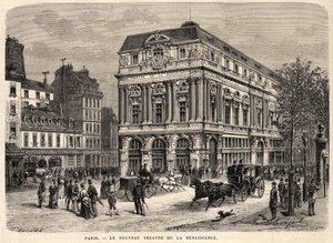Het nieuwe Renaissance Theater in Parijs in 1873 door Unknown artist