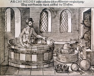 Het principe van Archimedes (Opwaartse kracht van lichamen in water)