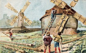 Het beroep van molenmaker aan het begin van de 18e eeuw. door Unknown artist