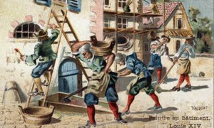 Het beroep van huisschilder aan het begin van de 18e eeuw. door Unknown artist