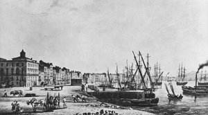 De kades van Bordeaux in 1833 door Unknown artist